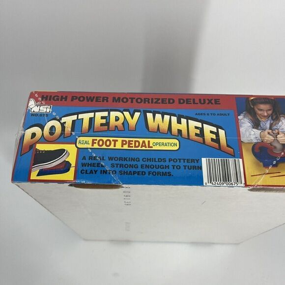 Deluxe Pottery Wheel High Power Motorized Real Foot Pedal Vintage Sealed - Picture 4 of 7